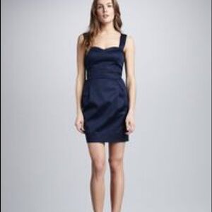 French connection Blue nocturnal satin cocktail